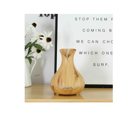 Essential oil Aroma diffuser tulip light wood colour Ultrasonic mist Humidifier