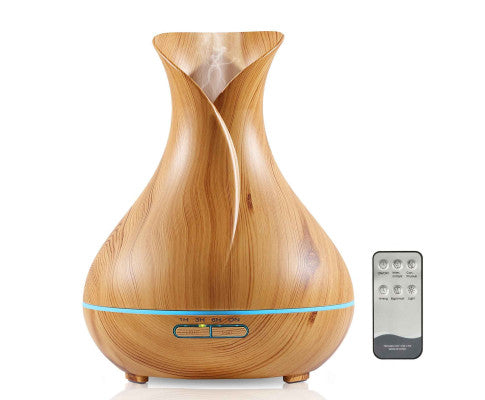 Essential oil Aroma diffuser tulip light wood colour Ultrasonic mist Humidifier